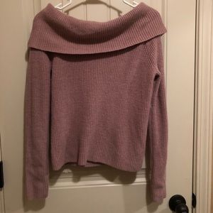 Off the shoulder crop sweater